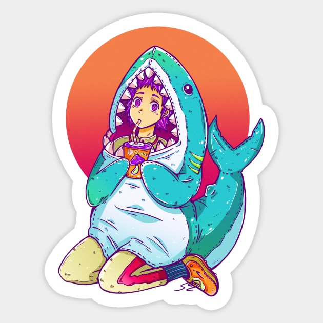 Heiwa Sharks Sticker by Chofy87